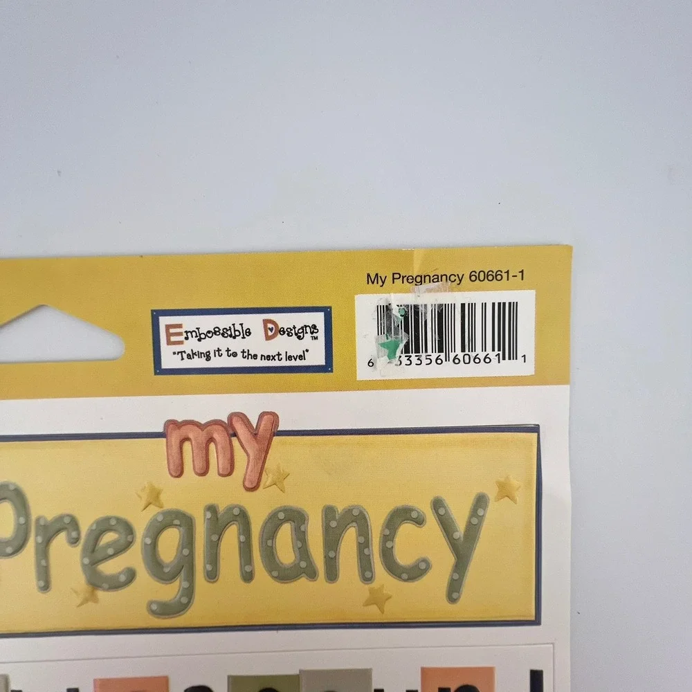 WR Memory Keepers‎ My Pregnancy Embossed Scrapbooking Stickers New